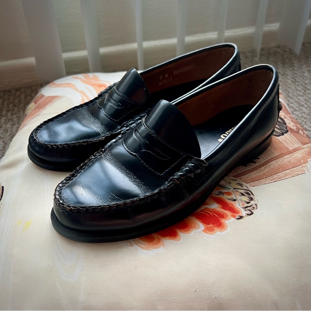 Sebago Classic Black Leather Loafers